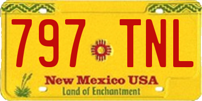 NM license plate 797TNL
