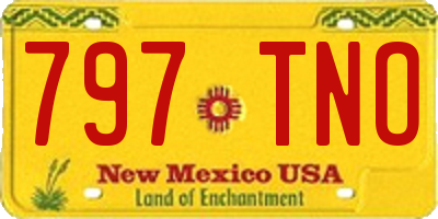 NM license plate 797TNO