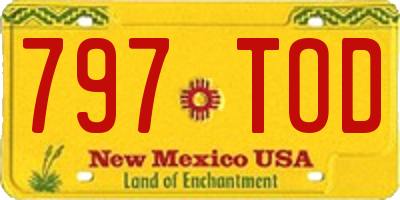 NM license plate 797TOD