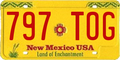 NM license plate 797TOG