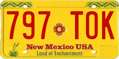 NM license plate 797TOK