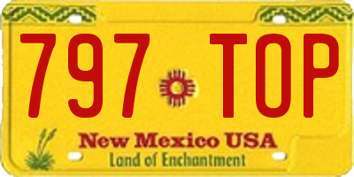 NM license plate 797TOP