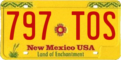 NM license plate 797TOS