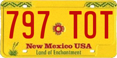 NM license plate 797TOT