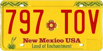 NM license plate 797TOV