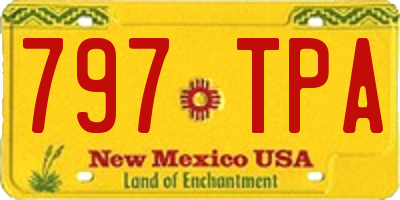 NM license plate 797TPA