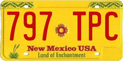 NM license plate 797TPC
