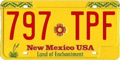 NM license plate 797TPF