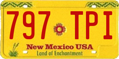 NM license plate 797TPI