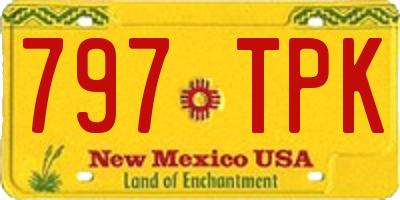 NM license plate 797TPK