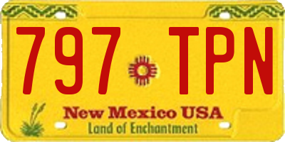 NM license plate 797TPN