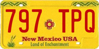 NM license plate 797TPQ
