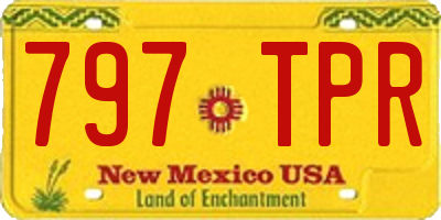 NM license plate 797TPR