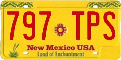NM license plate 797TPS