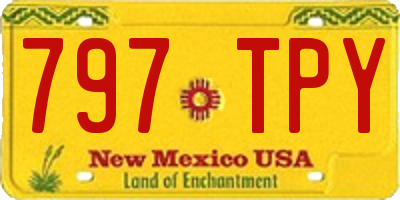 NM license plate 797TPY