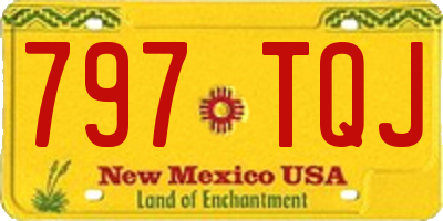 NM license plate 797TQJ