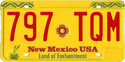 NM license plate 797TQM