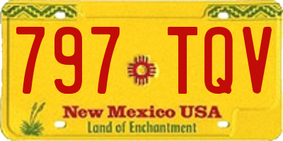 NM license plate 797TQV