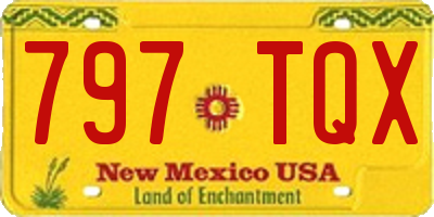 NM license plate 797TQX