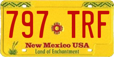NM license plate 797TRF