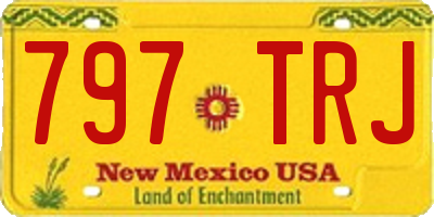 NM license plate 797TRJ