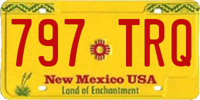 NM license plate 797TRQ