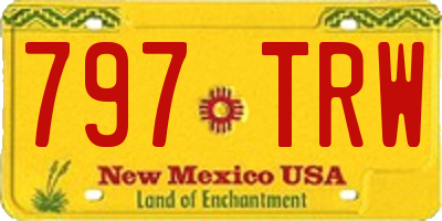 NM license plate 797TRW