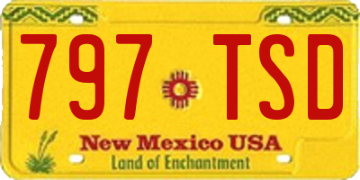 NM license plate 797TSD