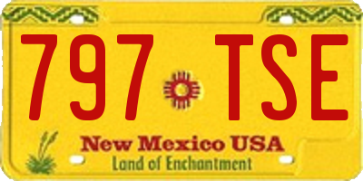 NM license plate 797TSE