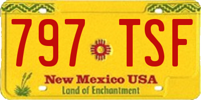 NM license plate 797TSF