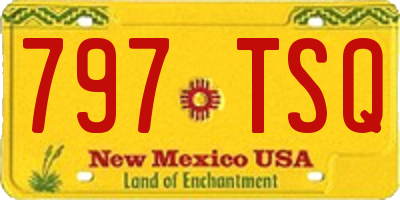 NM license plate 797TSQ