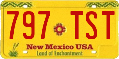 NM license plate 797TST