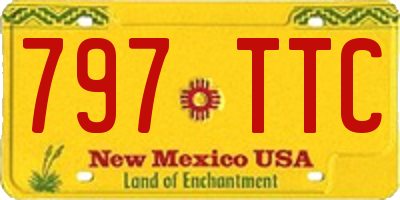 NM license plate 797TTC