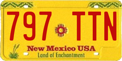 NM license plate 797TTN