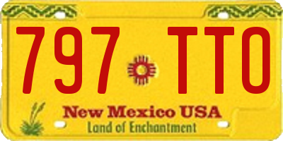 NM license plate 797TTO