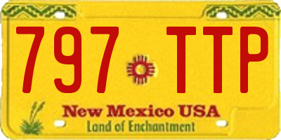 NM license plate 797TTP