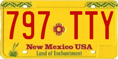 NM license plate 797TTY