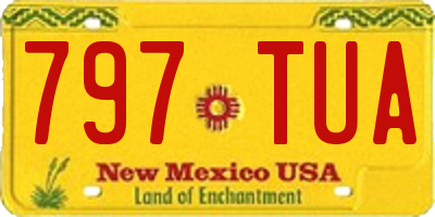 NM license plate 797TUA