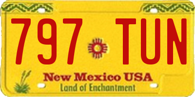 NM license plate 797TUN