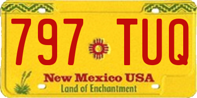 NM license plate 797TUQ