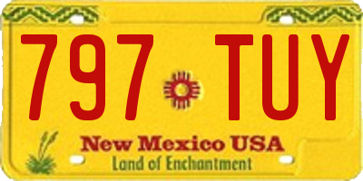 NM license plate 797TUY