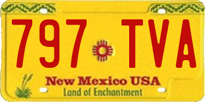 NM license plate 797TVA