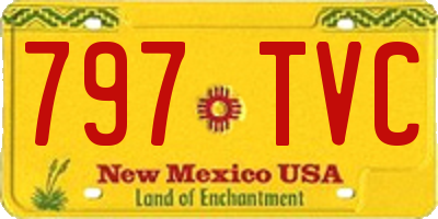 NM license plate 797TVC