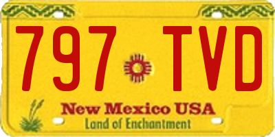 NM license plate 797TVD
