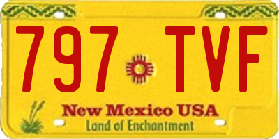 NM license plate 797TVF
