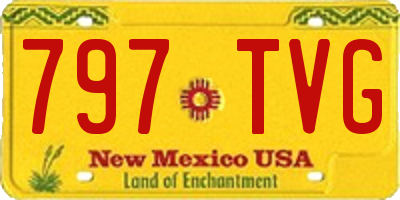 NM license plate 797TVG