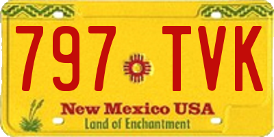 NM license plate 797TVK