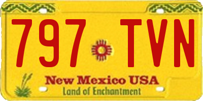 NM license plate 797TVN