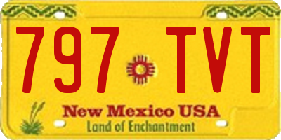 NM license plate 797TVT