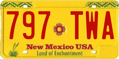 NM license plate 797TWA